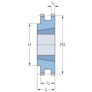 Звездочки 16B-2 с коническим отверстием шаг 25,4 мм со ступицей PHS 16B-2TBH20