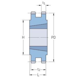 Звездочки 16B-2 с коническим отверстием шаг 25,4 мм со ступицей PHS 16B-2TB57