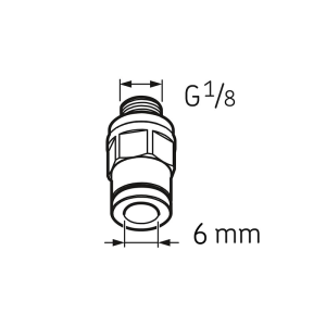 Штуцер с наружной резьбой G 1/ для трубы 6 x 4 LAPF M 1/8 S