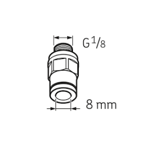 Штуцер с наружной резьбой G 1/8 LAPF M 1/8