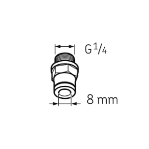 Штуцер с наружной резьбой G 1/4 LAPF M 1/4