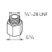 Переходник G 1/4 - 1/4 UNF LAPN 1/4 UNF