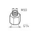 Переходник G 1/4 - M10 LAPN 10