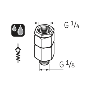 Обратный клапан G 1/8 LAPV 1/8