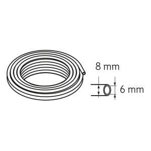 Гибкая трубка, длина 1000 мм, 8 x 6 мм LAPT 1000
